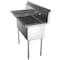Koolmore 2 Compartment Stainless Steel NSF Commercial Kitchen Prep & Utility Sink with 2 Drainboards SB151512-15L3 - alternate 7